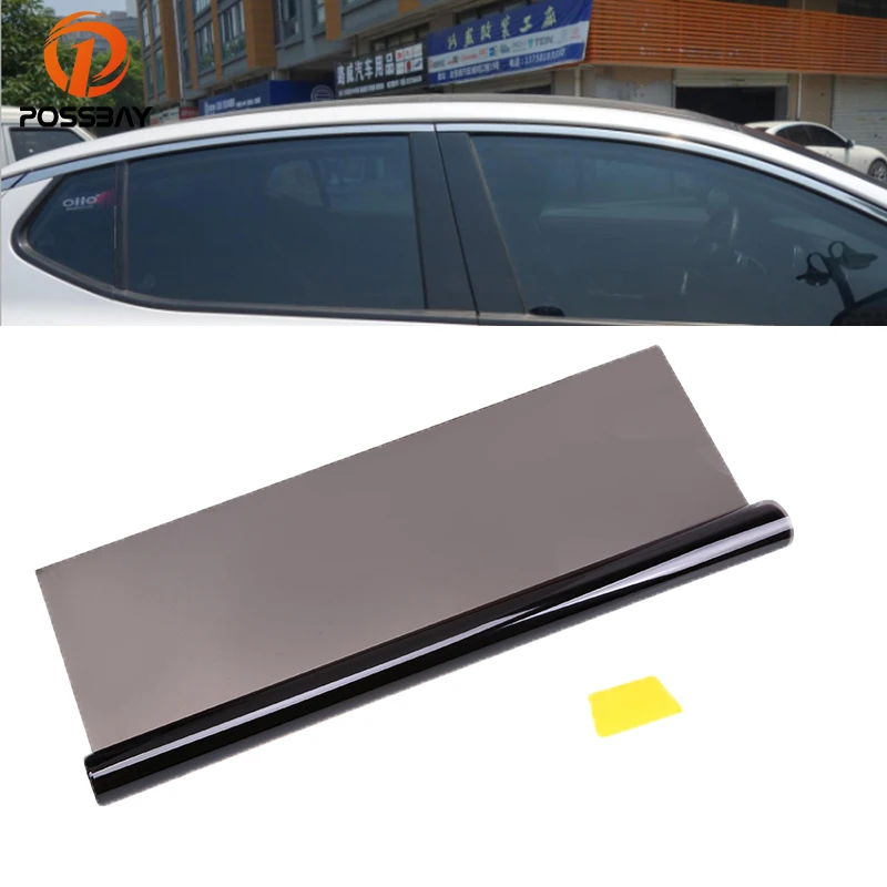 POSSBAY 50x 300cm Car Side Window Solar Protection UV-proof Films VLT 35% Roll Commercial Black