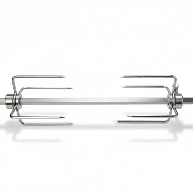 304 aço inoxidável churrasco rotisserie garfo kit dupla face espeto haste fixação universal todo frango carne grill acessórios