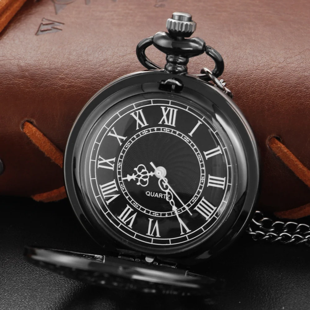 Exquisite Zeit Getriebe Geschnitzt Taschenuhr Schwarz Hohl Dampf Punk Halskette Anhänger Kette Uhr Männer Frauen Kinder Fob Uhr Geschenk