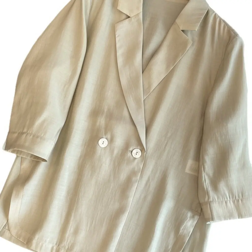 

Love Suit Pure Tencel Легкий и удобный маленький костюм в стиле Old Money для женщин F052902 Penny Goods Защита от солнца Крутой дизайн