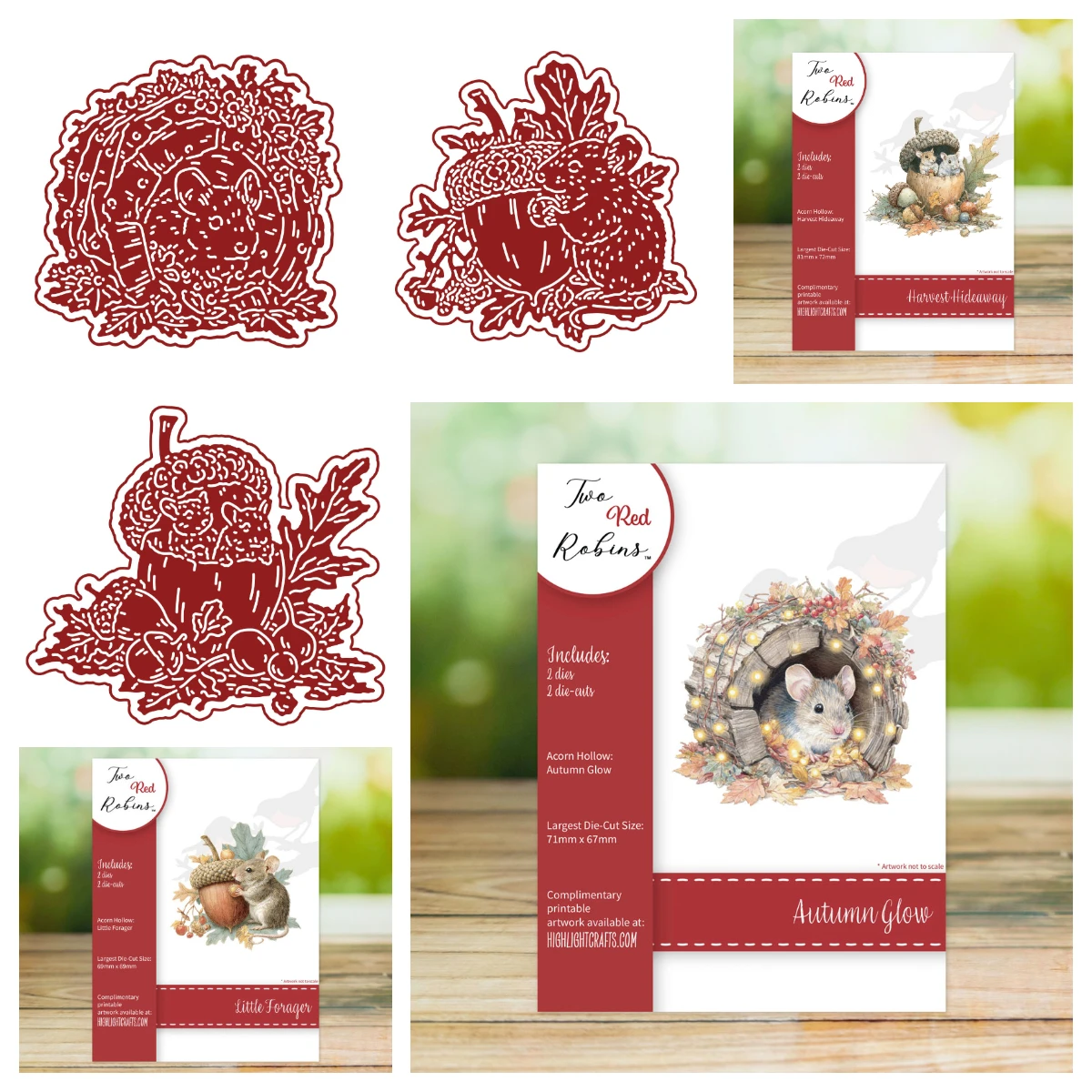 

Two Red Robins Little Forager Autumn Glow Harvest Hideaway Die Set DIY Scrapbooking Card Holiday Gift 2025 New Metal Cutting Die
