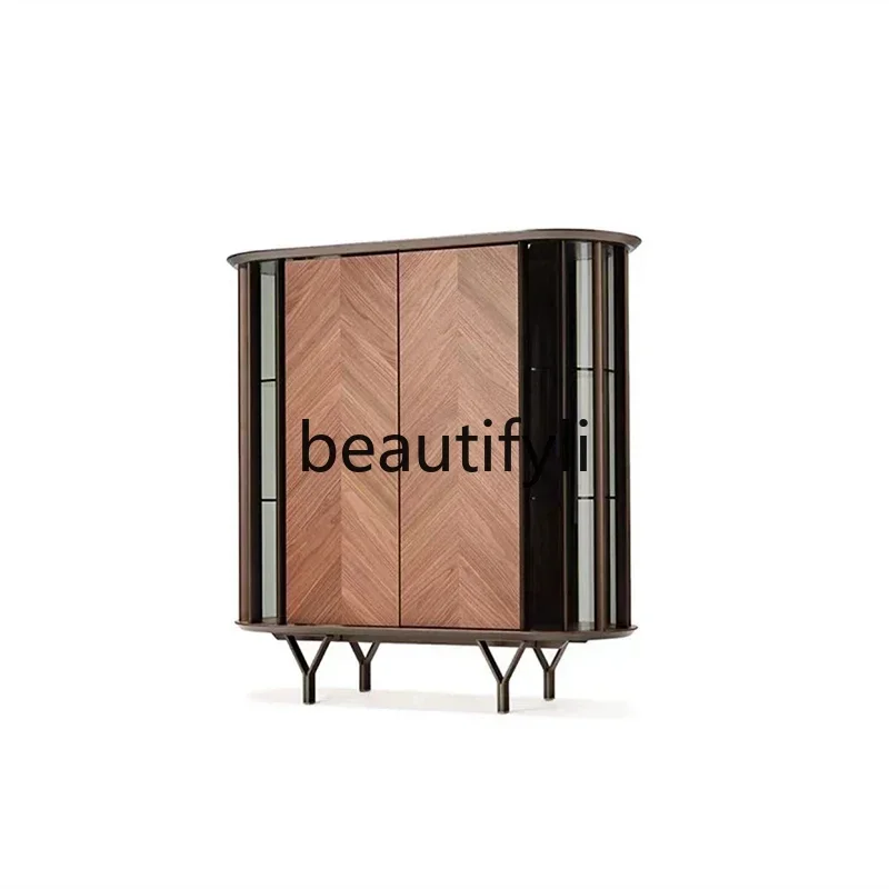 

Современный винный шкаф у стены Гостиная Итальянский дизайн шкафчика Высококачественный легкий роскошный акриловый винный шкаф