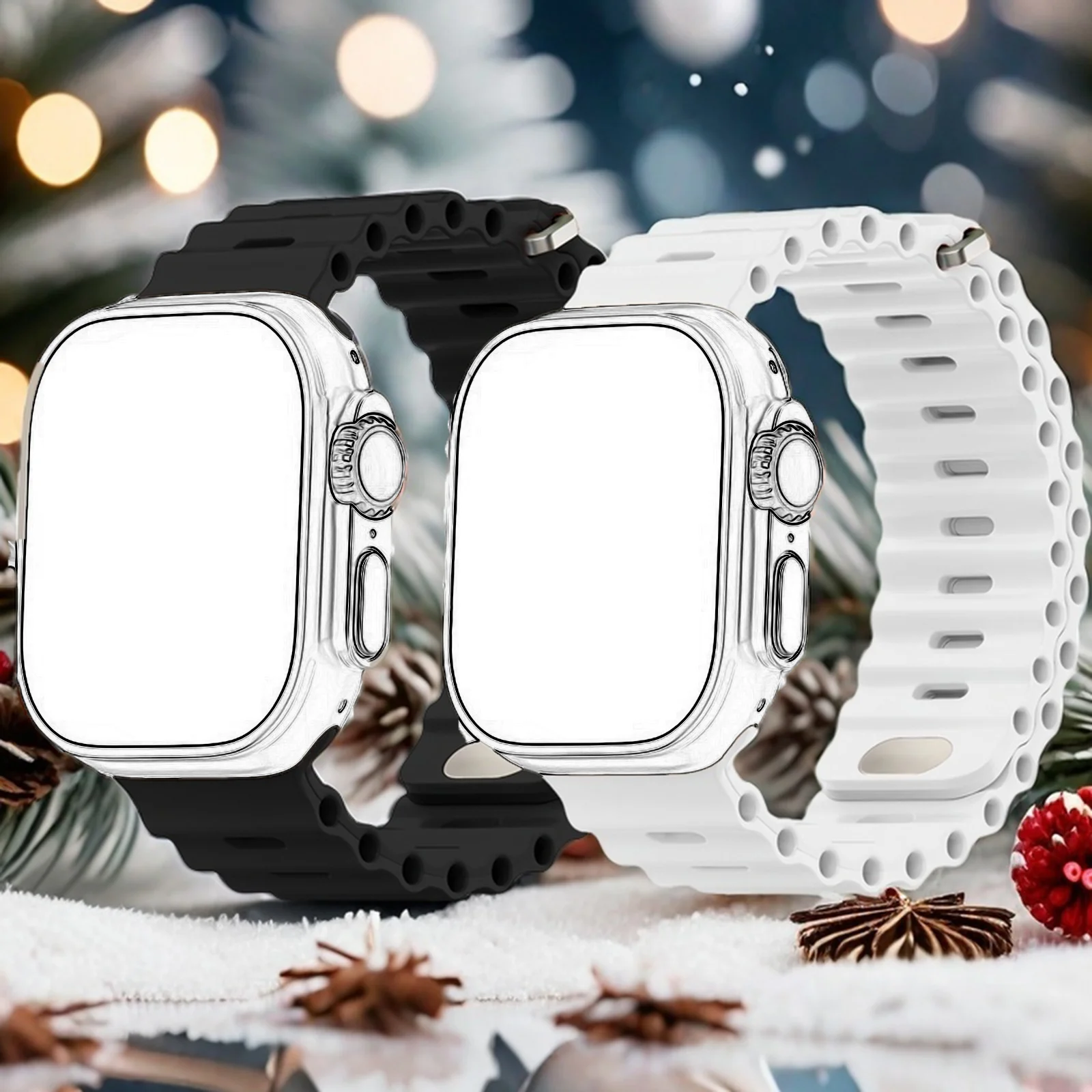 Cinturini sportivi compatibili con cinturino Apple Watch 38mm 40mm 41mm 42mm 44mm 45mm 49mm 46mm, cinturino in silicone per iWatch Apple Watch Serie