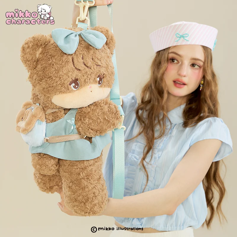

Genuine Mikko Bear Doll Toys Papa Series Plush Backpacks Kawaii Mikko Cammy Souffle Crossbody Bag Stuffed Pillow Backpack Gifts