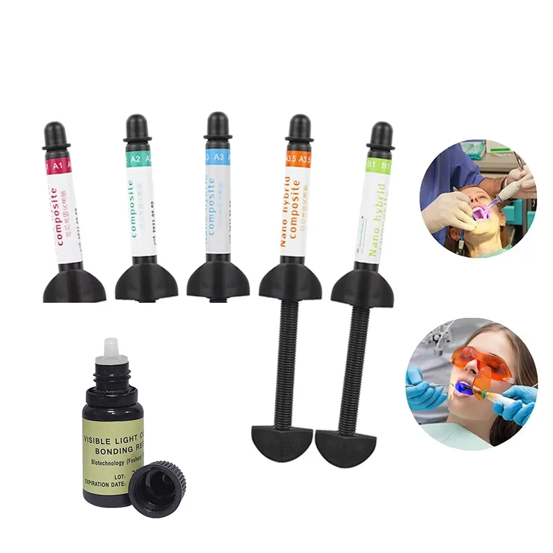 Dental Resin Light Curing Universal Shade Dentist Consumables Syringe Adhesive Bonding Dentist Material