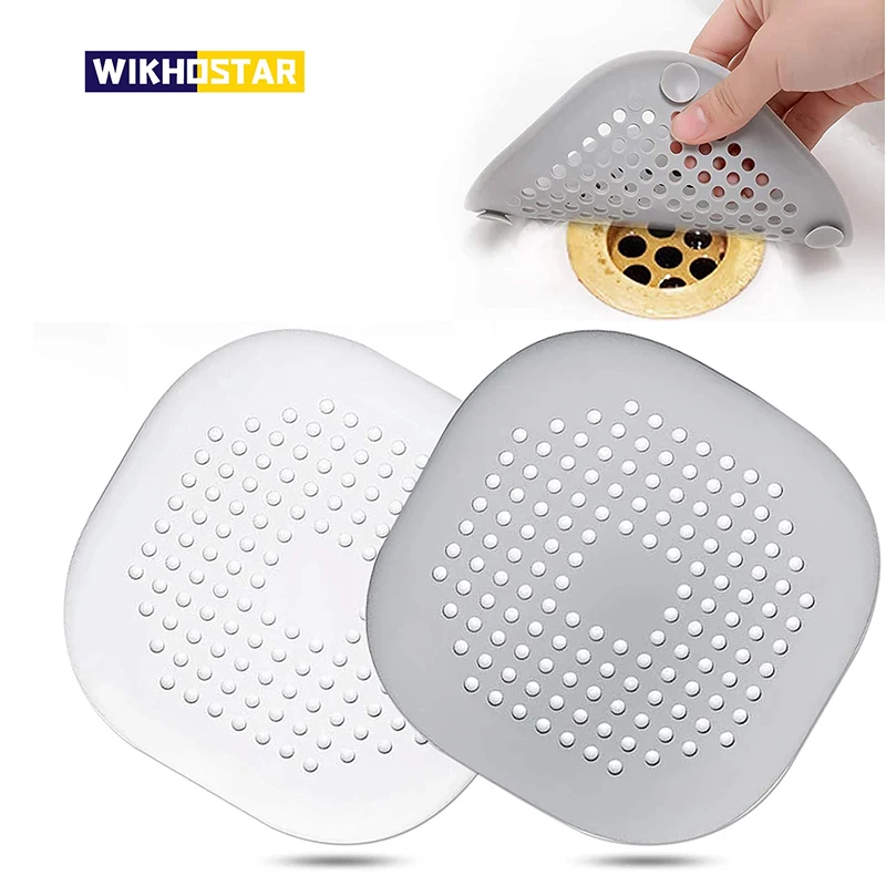 Silicone Kitchen Sink Drain Strainer Hair Stopper Bathtub Strainer Sewer Outfall Filter Hair Catcher Shower Floor Drain Cover