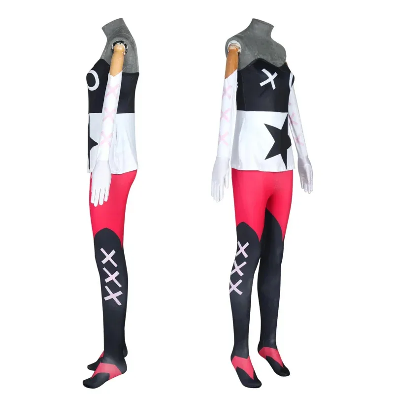 Sky02 Vagatha อะนิเมะ Hazbin คอสเพลย์เสื้อผ้าเครื่องแต่งกายชุดโรงแรมปาร์ตี้ฮาโลวีนชุดผู้หญิงชุด Horn Headdress Hallow88Li