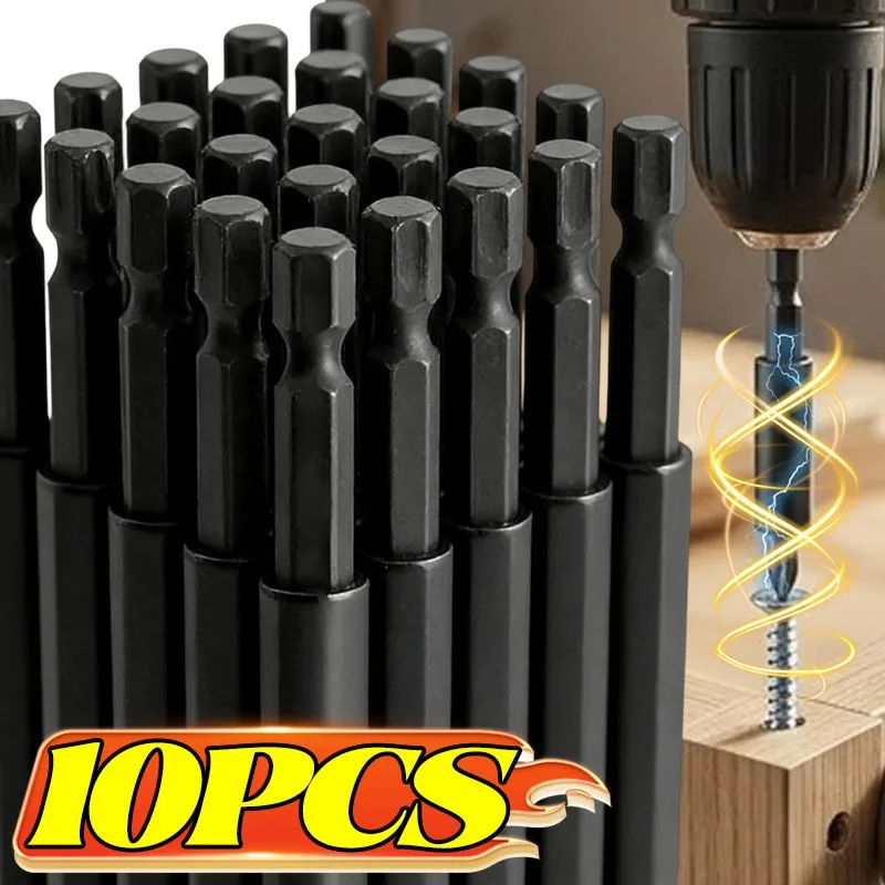 

10/1 шт. Магнитный удлинитель для отвертки с шестигранной рукояткой, удлиненный соединительный стержень из углеродистой стали, держатель для бит, электроинструмент