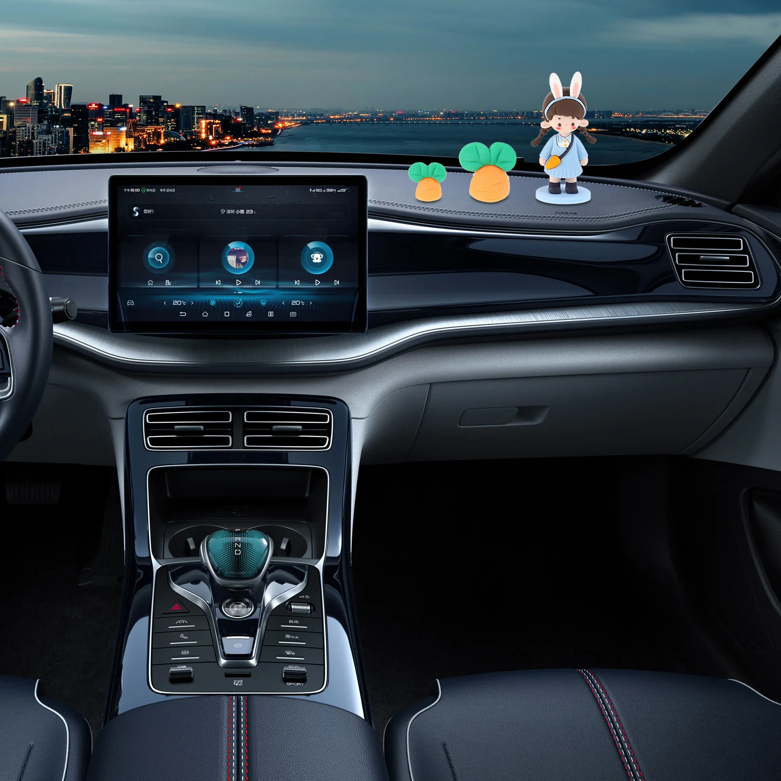 

1 Set Cute Car Interior Hanging Ornament Dashboard Decoration Car Front Accessories Center Console Organizer Durable Automotive