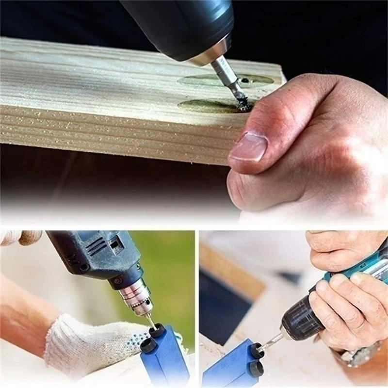 New 7/14/15Pcs Pocket Hole Screw Jig 15 Degrees Dowel Drill Joinery Kit Carpenters Wood Woodwork Guides Joint Angle Locator Tool