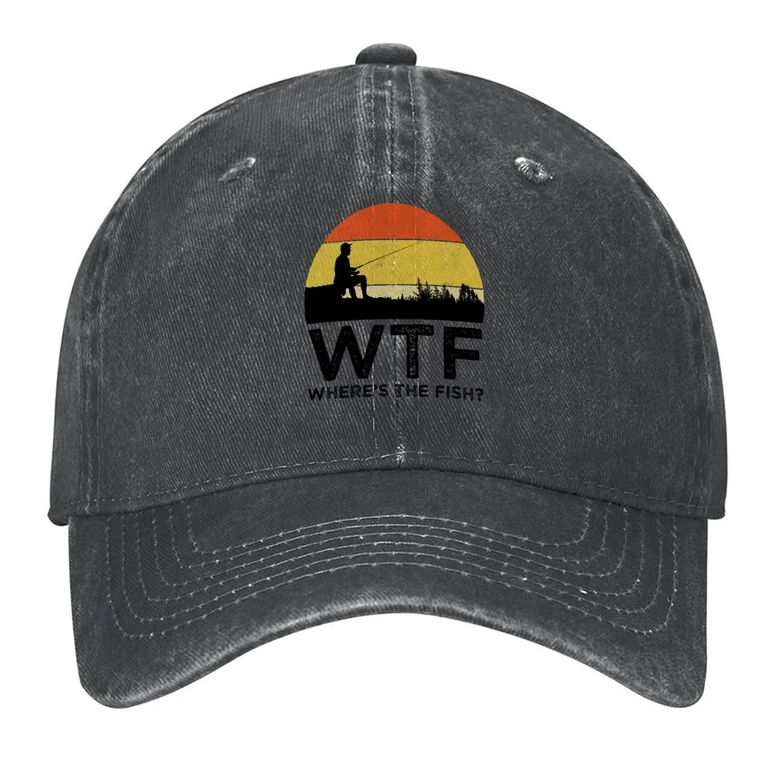 

WTF - Where's The Fish Baseball Cap Beach Bag Luxury Hat Mountaineering Golf Hat Women Hats Men's
