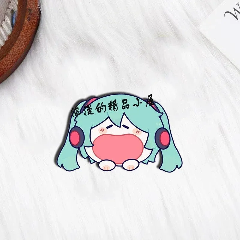 Hatsune Miku Brooch Anime Cartoon Cute Diy Itabag Clothes Decoration Pendant Japanese Kawaii Girly Heart Holiday Gift Six Packs