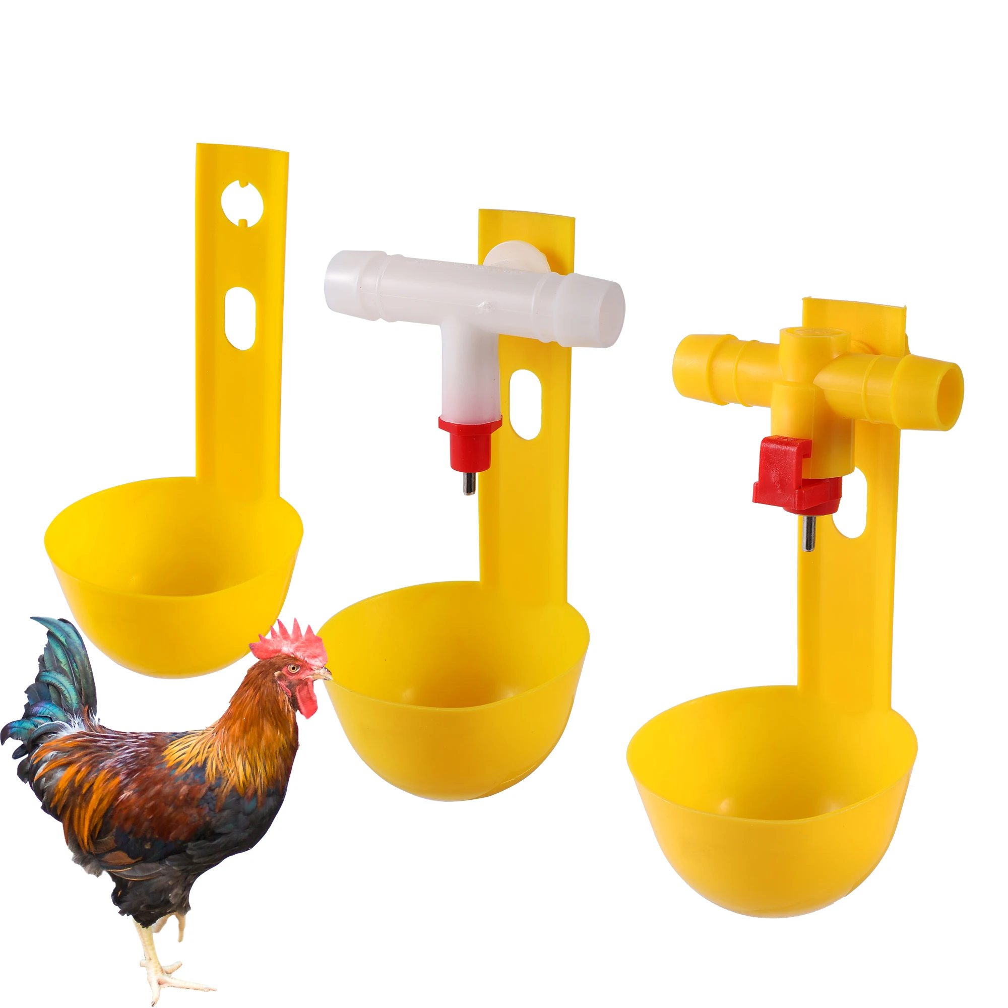 Cuenco colgante automático para bebedero de agua de pollo, cuenco colgante para bebidas de aves, bebedero para granja avícola, herramientas para aves de corral, 20 juegos