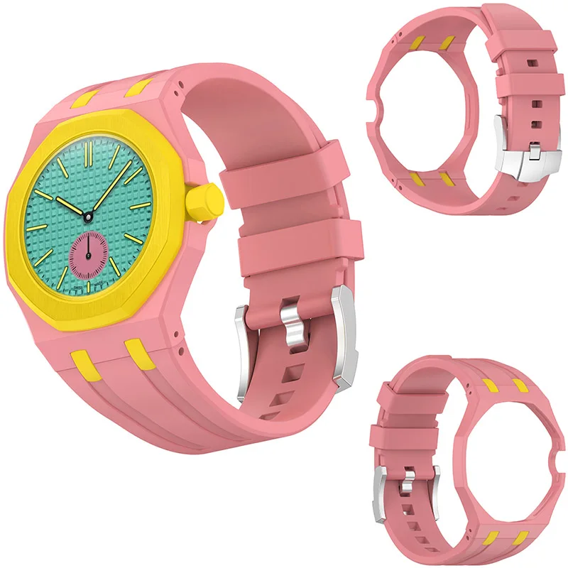 Original weiches Silikonarmband + PC-Gehäuse für Swatch X Ap Royal Pop Swatch Taschenuhr Trendiges integriertes Armband Swatch X Royal Pop – Detail 14