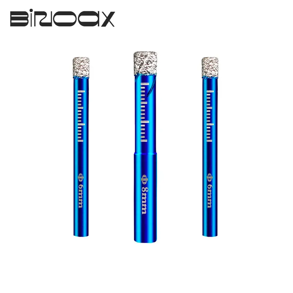 

Binoax Durable Diamond Coated Core Drill Bit Dry Drilling for Glass Marble Granite Quartz Porcelain Ceramics 6 8 10 12 14 16 mm