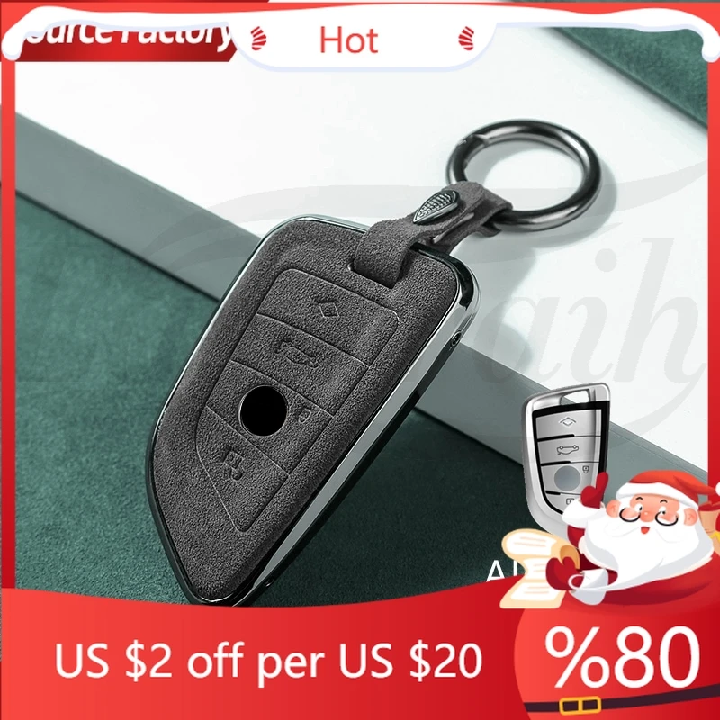 

Внутренние молдинги Автомобильный замшевый чехол-держатель для ключей-цепочки для BMW G20 G30 X1 X3 X4 X5 G05 X6 F20 G21 f40 f80 35i 3 5 7 Car Interi