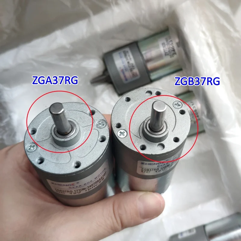 Original ZHENGKE ZGA37RG 12V 24V centric outpput shaft motor