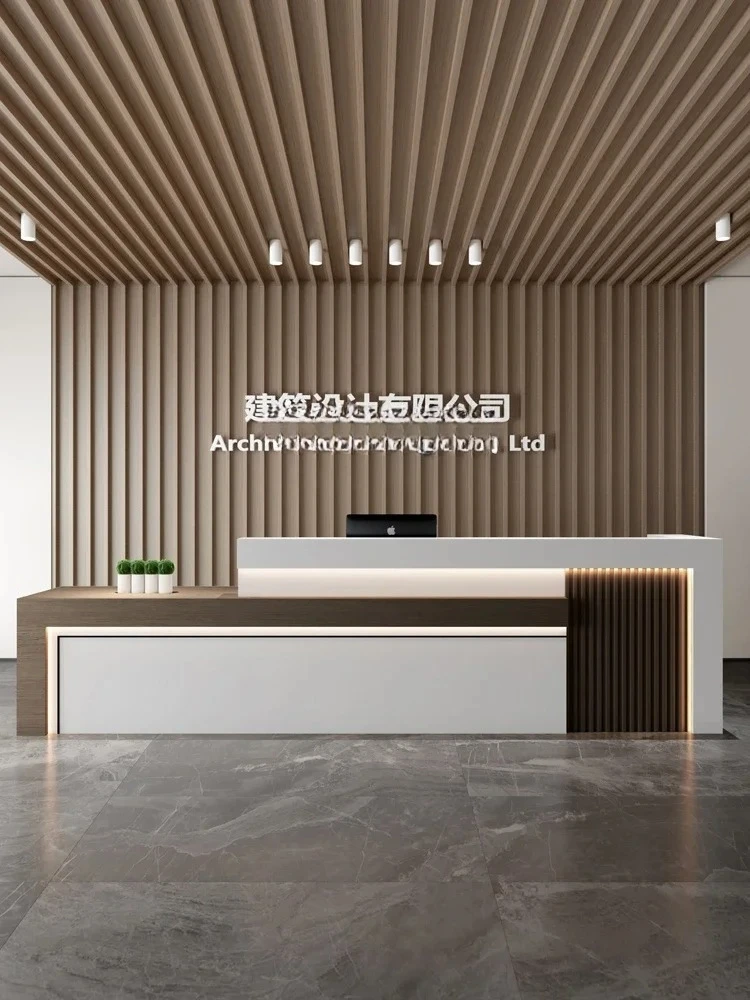 SS newModern الحد الأدنى قسم مبيعات ردهة الفندق مكتب الاستقبال الصينية أمين الصندوق مكتب صالون تجميل مؤسسة التدريب الجبهة