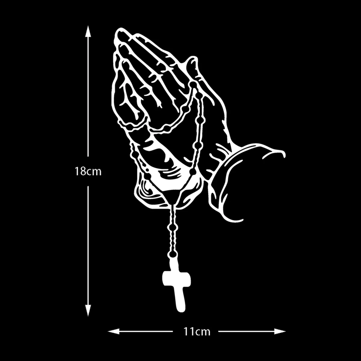 Prayer Gesture Reflective Car Stickers Decor Motorcycle Moto Auto Body Windshield Fuel Tank Decorative Decal Accessories