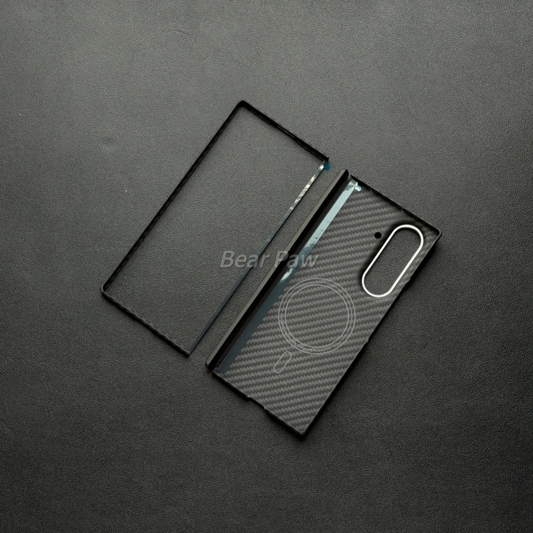Etui magnetyczne z włókna aramidowego i węglowego do Samsung Galaxy Z Fold 8 Ultra, ultracienkie, kompatybilne z Magsafe, etui z włókna na zawias, szerokie etui do Fold 8 — zdjęcie produktu 6