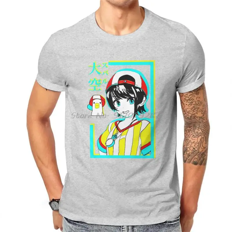 Hololive VTuber Oozora Subaru TShirt Men Graphic Oversized Harajuku o-neck Cotton T Shirt Anime Tshirt Hip Hop Tees Streetwear