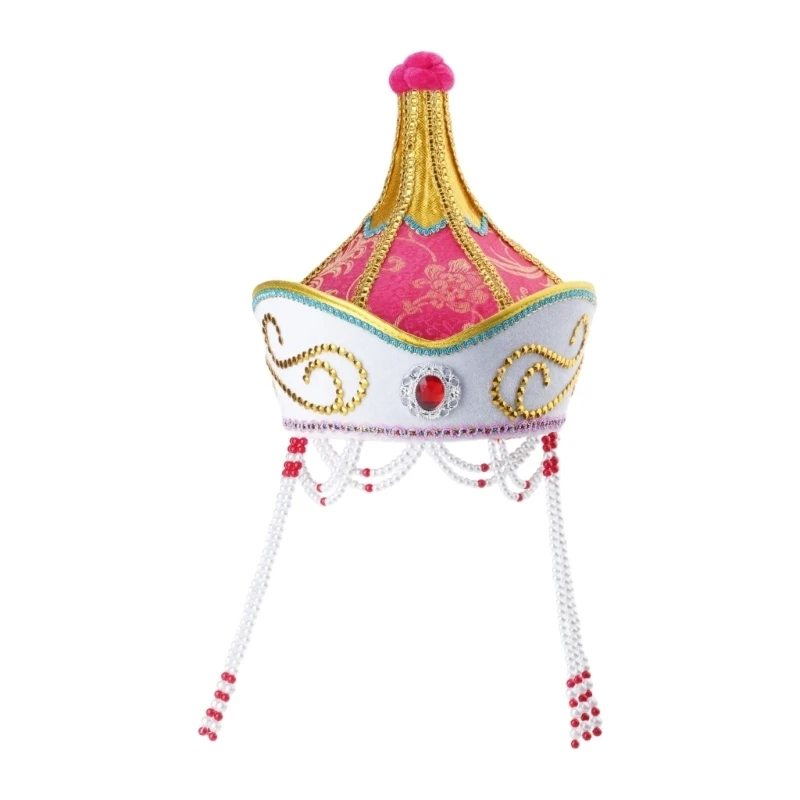 Ethnic Mongolian Hat Stage Performances Headwear for Cultural Event Gathering