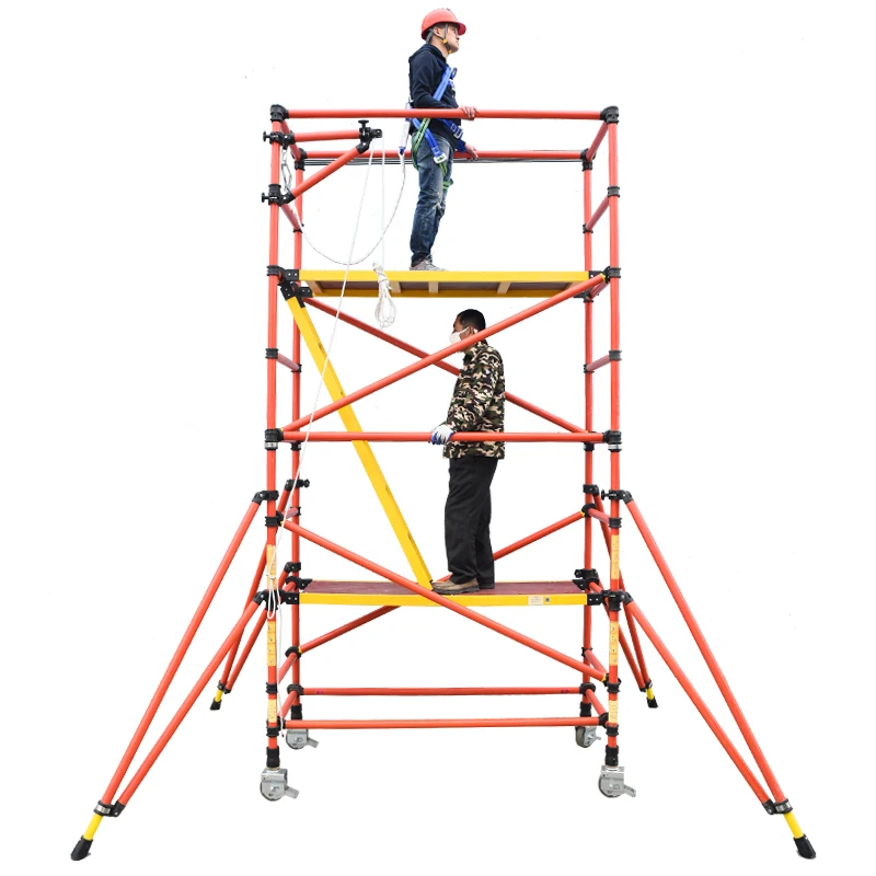 Fiberglass Electric Non Conductive Scaffolding Platforms 6.5ft To 49ft