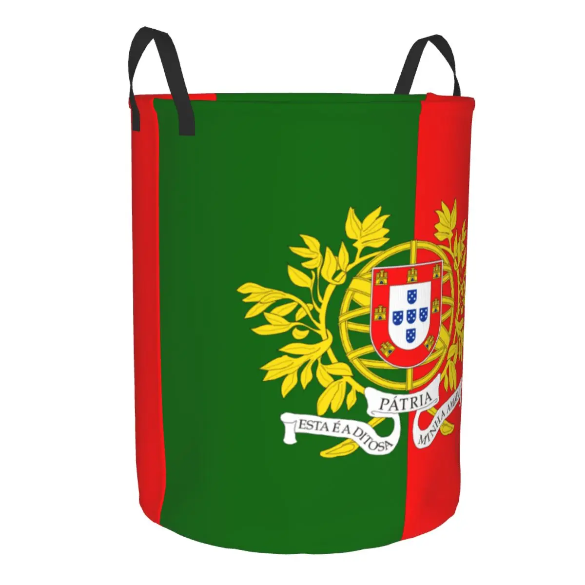 Foldable Laundry Basket for Dirty Clothes Military Flag Of Portugal Storage Hamper Kids Baby Home Organizer