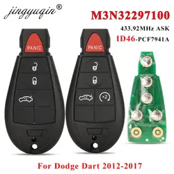 jingyuqin M3N32297100 Fobik Remote Key For Dodge Dart 2012 2013 2014 2015 2016 2017 433mhz ID46 PCF7941 Car Key Fob 56046773AA