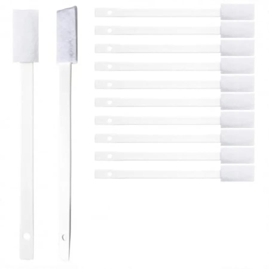 Disposable crevice cleaning brush set, 20 pcs, plastic, white, for household deep cleaning of toilet bowl corners, keyboard gap view 2