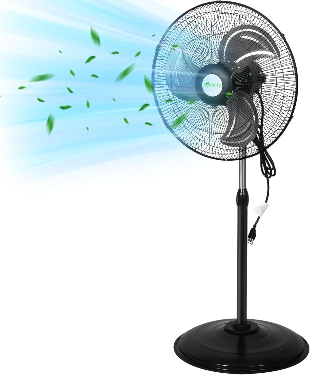 

Professional 18" 3850 CFM High Velocity Oscillating Pedestal Fan, Heavy Duty 3-Speed Industrial Metal Stand Fan with Aluminum Blades, for Garage, Warehouse, Commercial & Residential Use