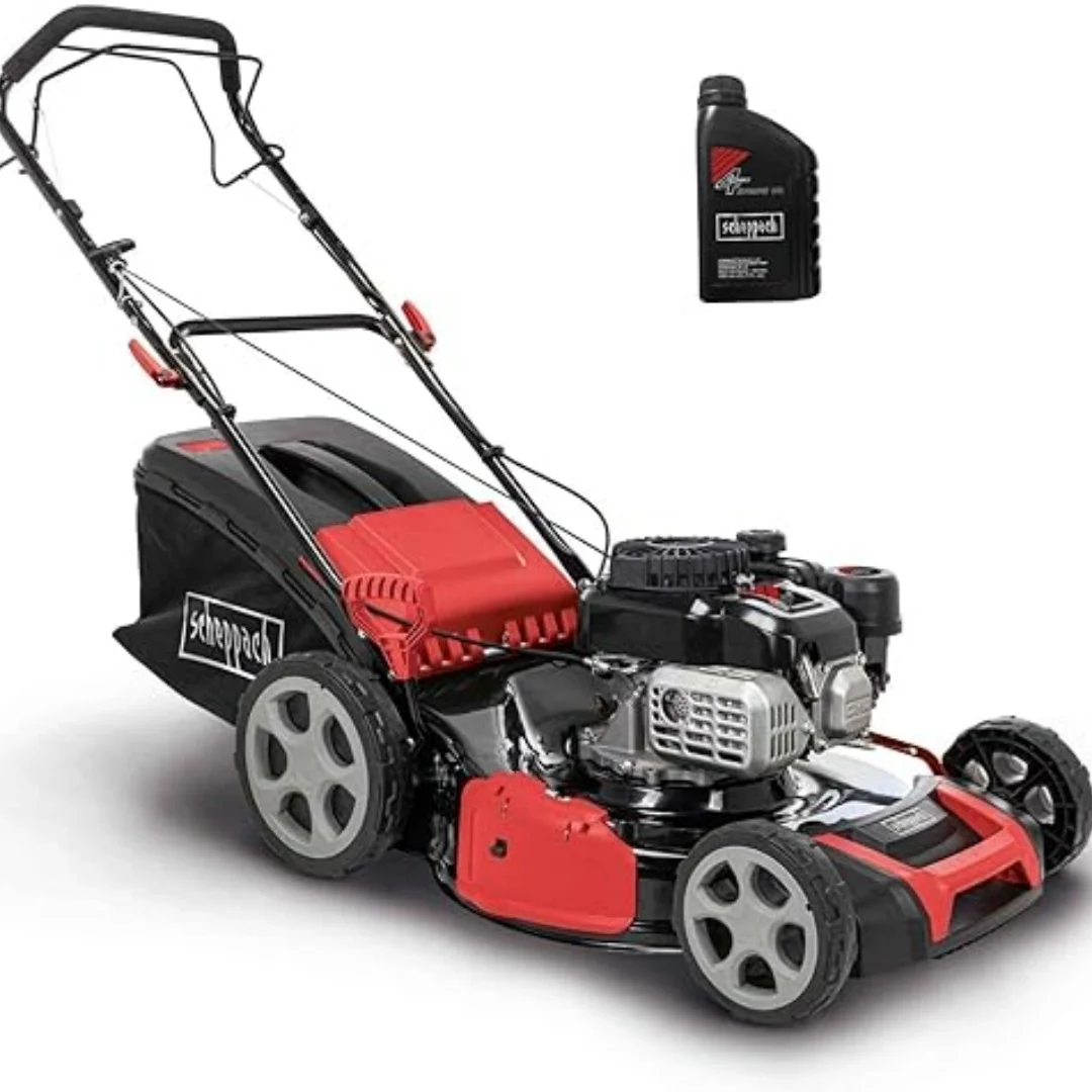 MS180-51 Petrol lawn mower with wheel drive | 5.4 hp | 51cm cutting width | 65L basket | steel housing | 8-compartment adjustment