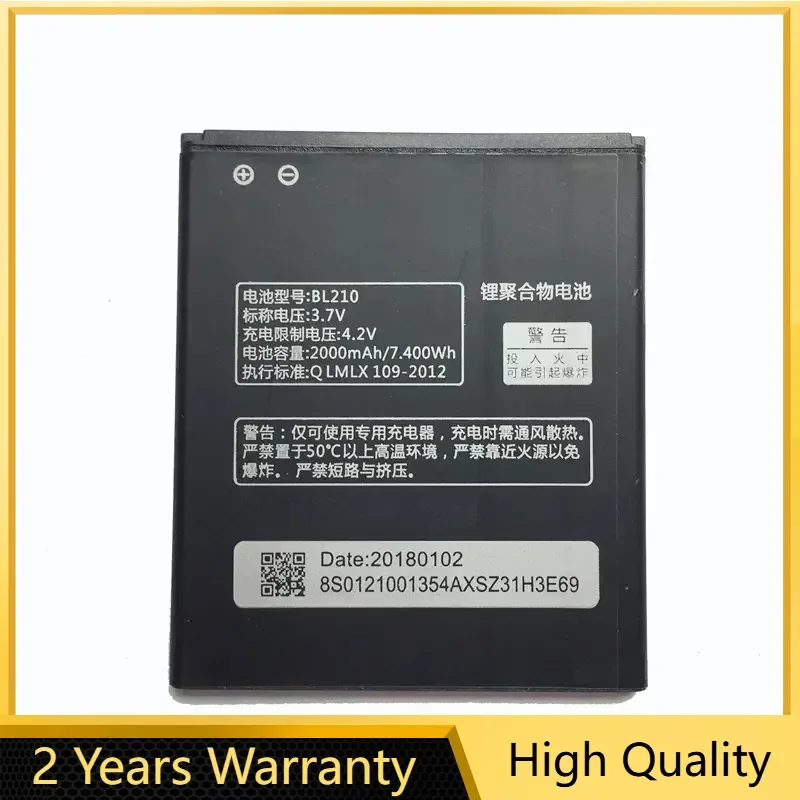 Mobile Phone Battery BL210, Suitable For Lenovo A536, A606, S820, S820E, A750E, A770E, A656, A766, A658T, S650