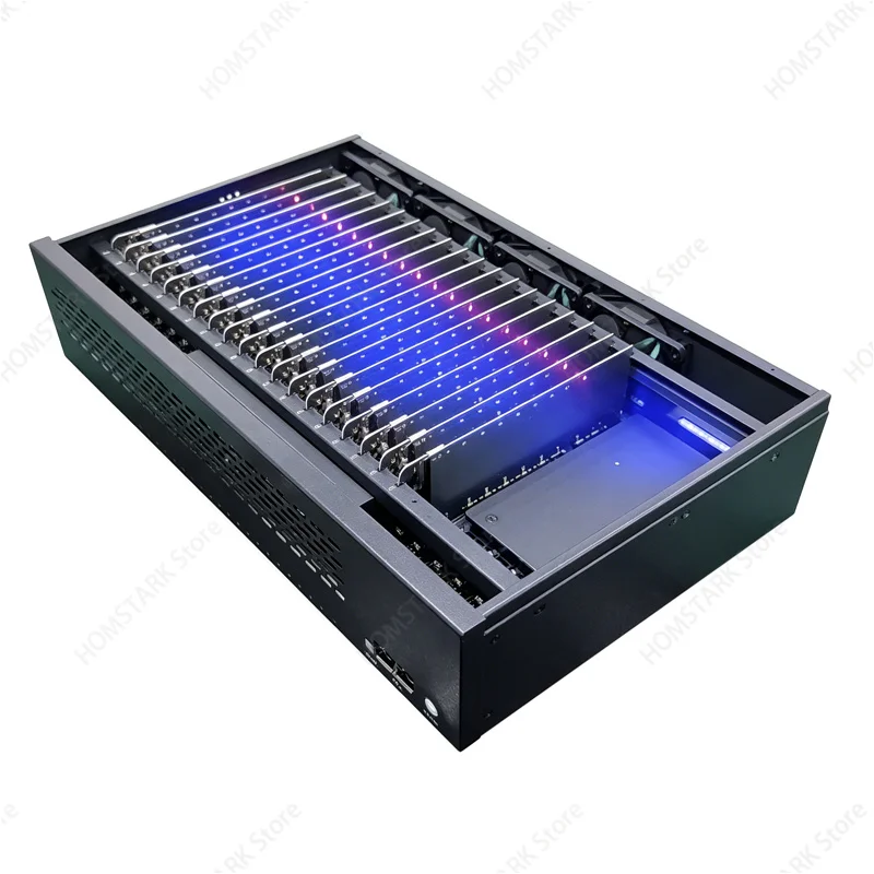 Multi-position Mobile Mainboard Test Box, Holds 20 Units, Chassis for Batch Android Mainboard Development & Performance Testing