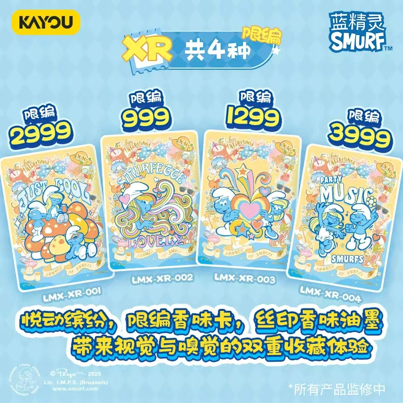 KAYOU Smurfs Adventure Pack Smurfs merveilleux carte de Collection de voyage véritable XR carte en édition limitée Anime périphérique cadeau