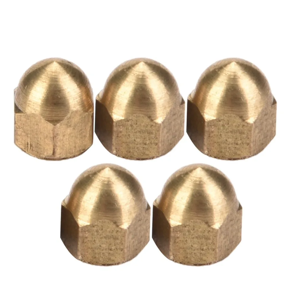 20PCS Brass​ Hex Cap Nuts​ M3 M4 M6​ Gold Tone​ Acorn Cap Nuts​ Dome Head​ Decorative​ Brass Cap Nuts​