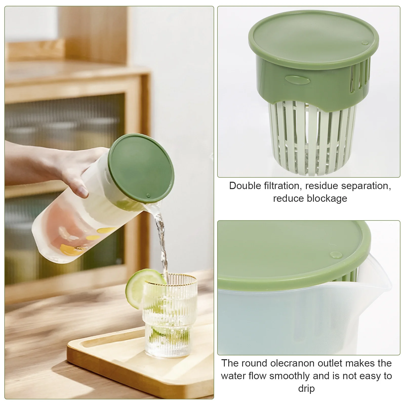 

Cold Water Jug Large Capacity Plastic Water Pitcher Suitable for Party Home Office Cold Beverage Server