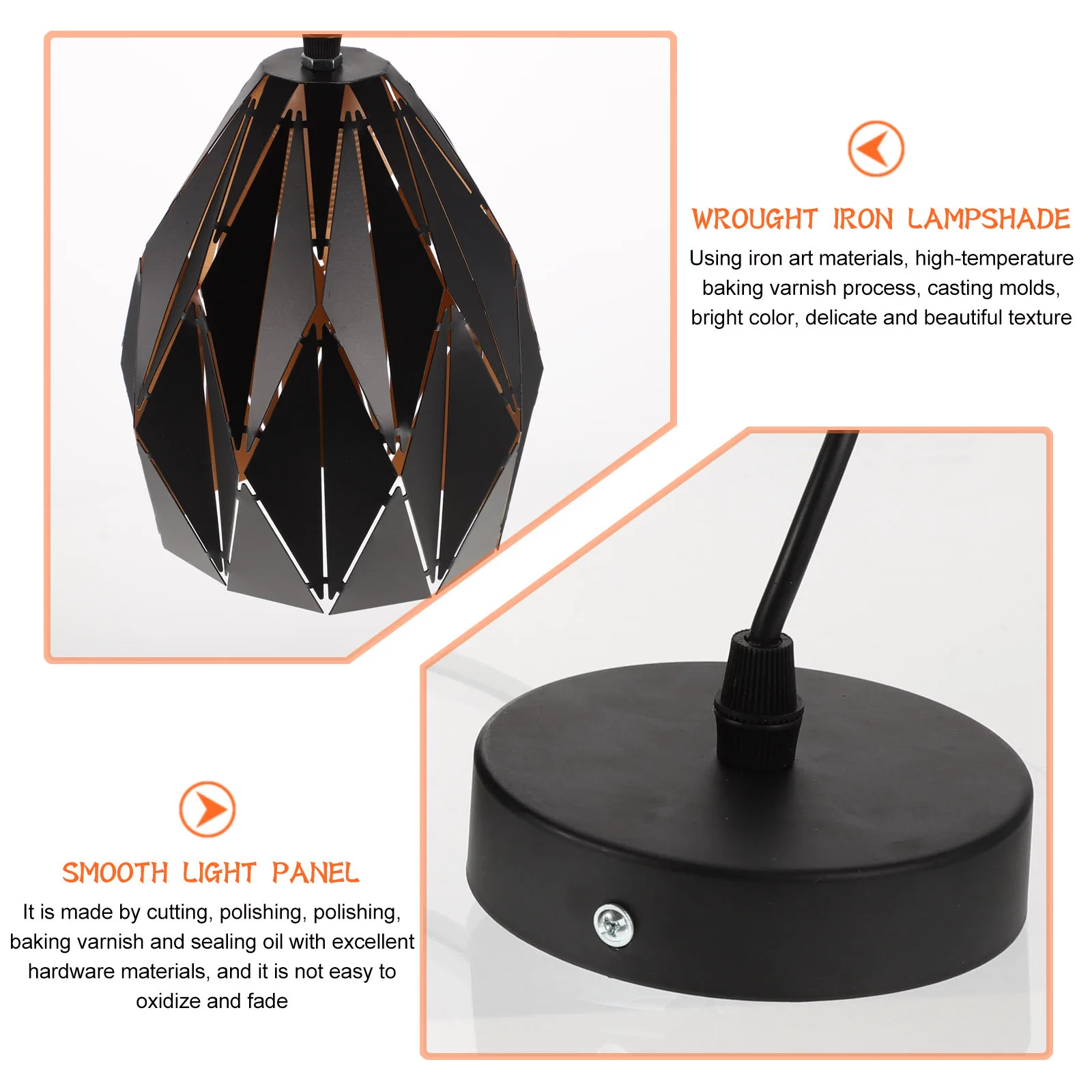 

1Pcs Industrial Style Iron Craft Ceiling Lamp Simple Vintage Pendant Light Easy Install for Indoor Home Bar Restaurant