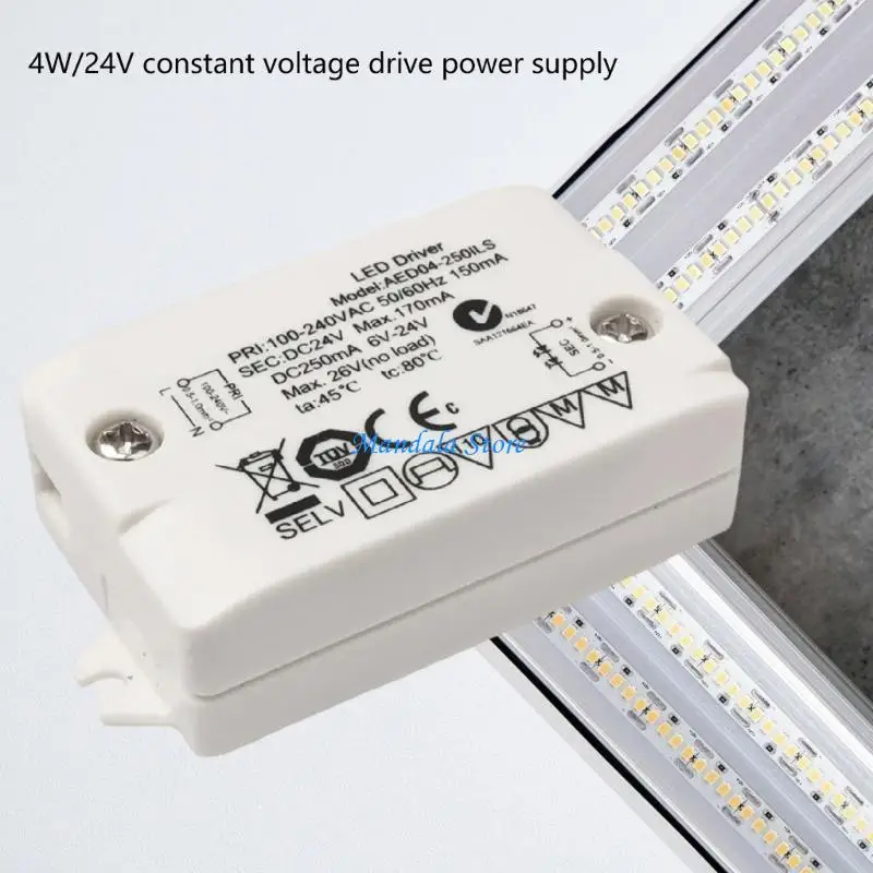 

U2JC Multipurpose Efficient 24V LED Power Supply 4W Portable Accessory Convenient for Various LED Lighting Solution