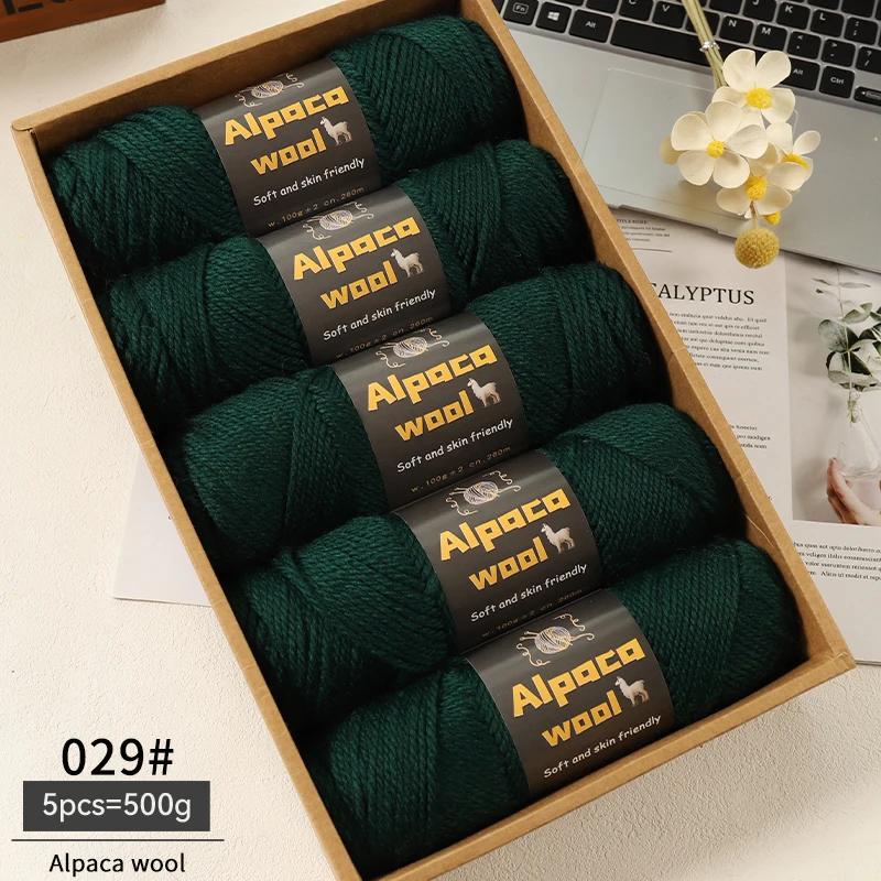 500g Alpacawol 245 dik breigaren Meerkleurig Herfst en winter Modieus cadeau voor mannen en vrouwen DIY breimateriaal Kit voor warme truien, jassen, sjaals, hoeden, handschoenen, beenwarmers,