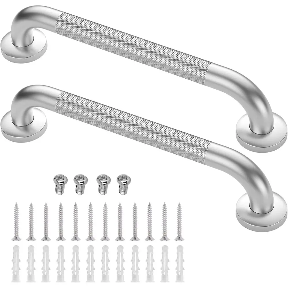2-Pack 16 Non-Slip Shower Grab Bars for Seniors, Stainless Steel Safety Handles for Bath and Toilet Support