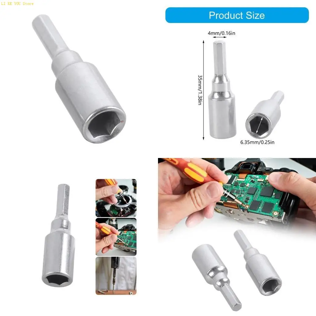 

W3JE 6.35mm To 4mm Transducer Adapter Socket 1/4inch Adapter Socket