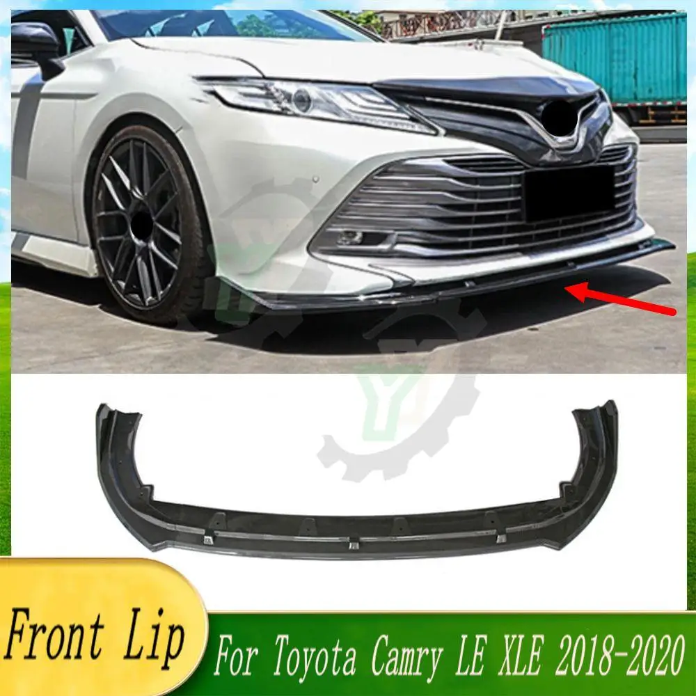 

3PCS Car Front Bumper Lip Spoiler Splitter Diffuser Detachable Body Kit Cover Guard For Toyota Camry LE XLE 2018 2019 2020