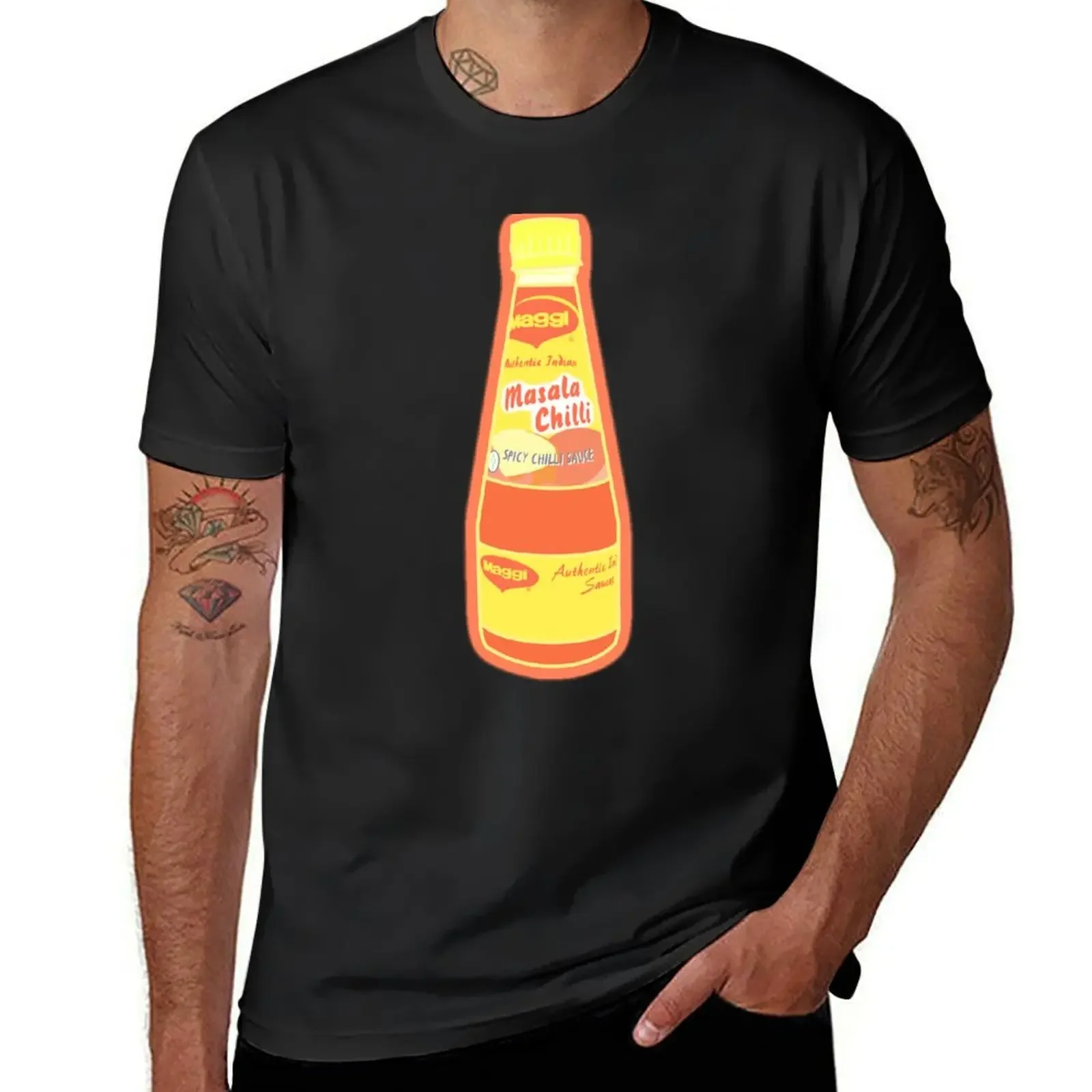 Maggi Masala Chili Sauce T-Shirt süße Kleidung koreanische Mode übergroße T-Shirts für Männer