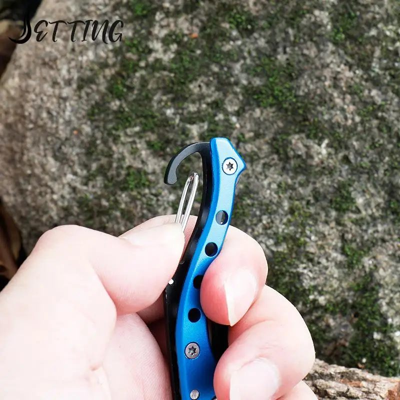 Portable Mini Pocket Knife Keychain Multifunction Folding Knife Stainless Steel Collapsible Blade Small Cutter Pendant