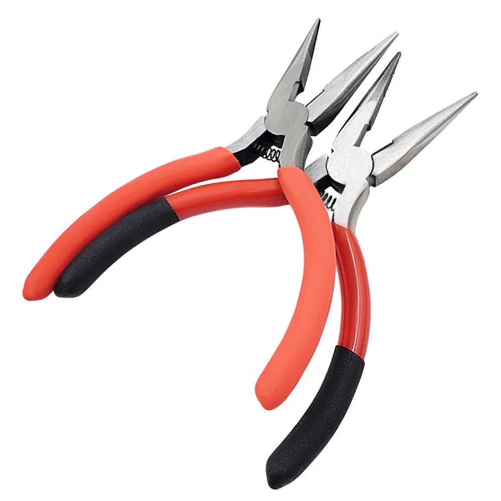 Needle Nosed Pliers 5 Inch DIY Hand Prebuilt Coil Wire Long Nose Pliers Portable Durable Steel Repair Tool