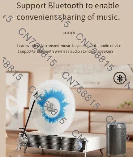 Wooden Record Player, For Cool G eek VS-01 Integrated Retro Record Player，Bluetooth Stereo Speaker
