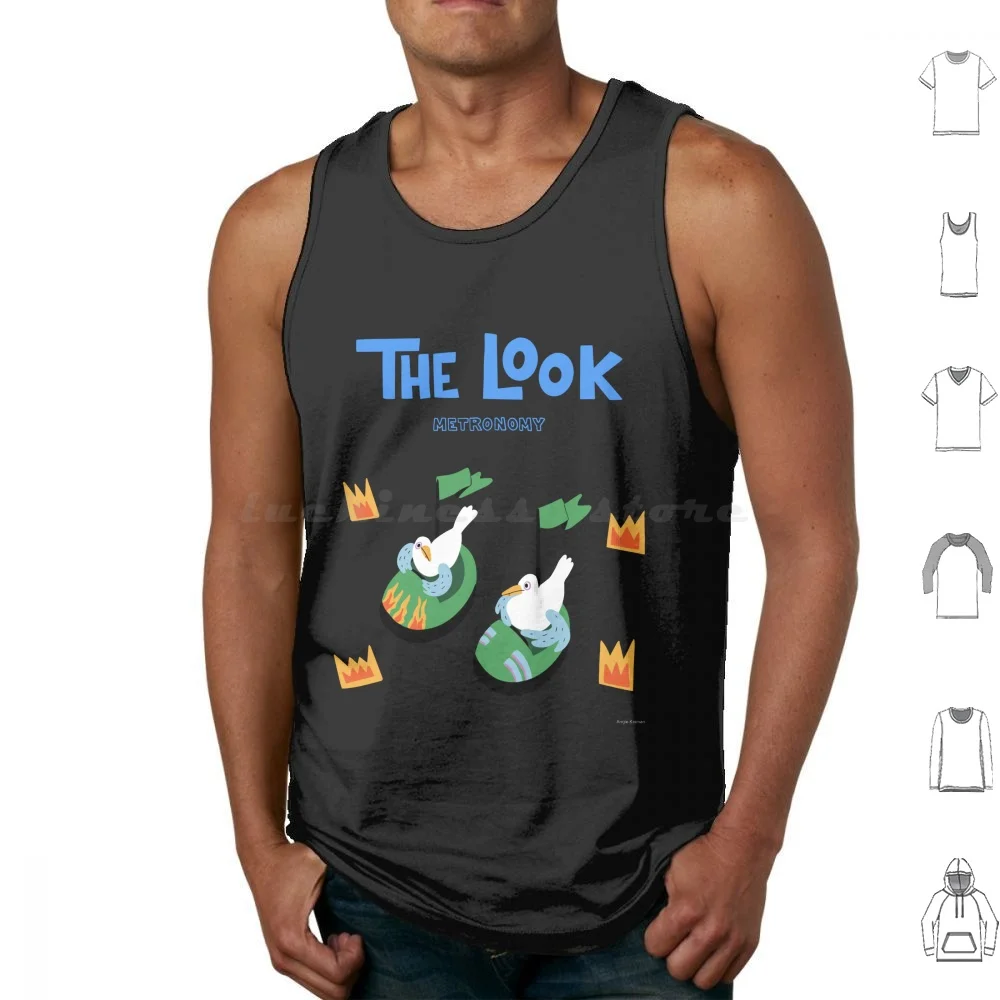 The Look Tank Tops Vest Sleeveless Metronomy The Look Cars Seagulls Fire Birds Accident Look Flag Music Song