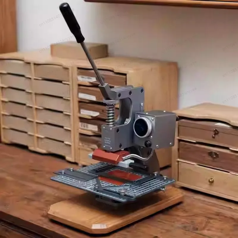 Digital Hot Foil Stamping Press Machine for Leather Tags Pencils Paper Cards Gold Foil Printing and Logo Embossing