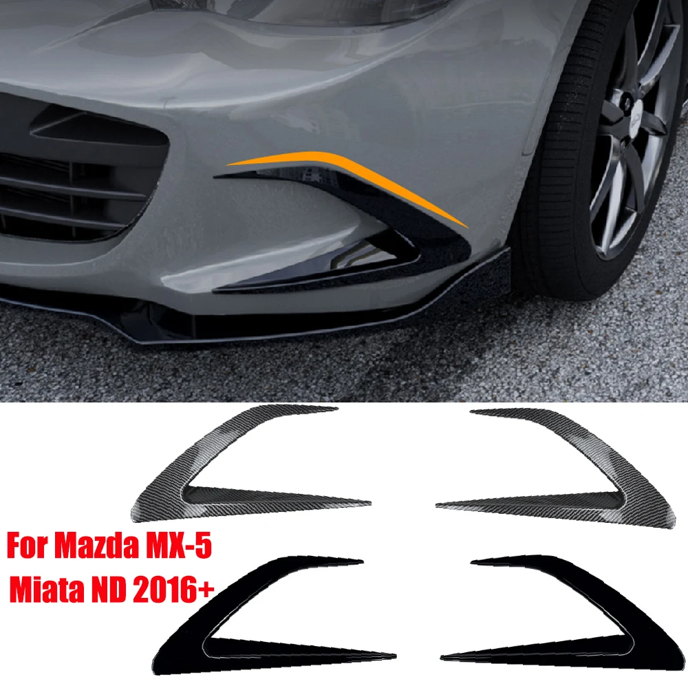 

Передний боковой вентиляционный плавник из углеродного волокна, разветвитель каналов для Mazda MX-5 Miata ND 2016 2017-2020
